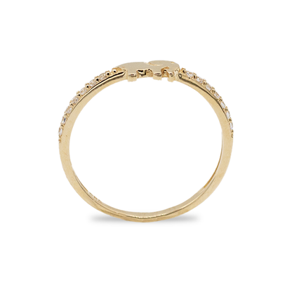 Goldring mit Elefant