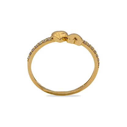 Goldring mit Herzen
