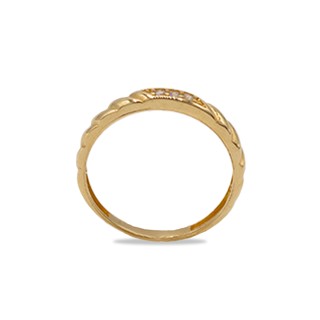 Goldring mit Zirkonia