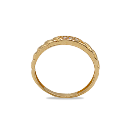 Goldring mit Zirkonia