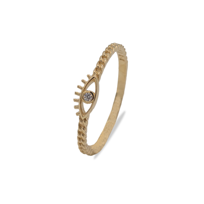 Goldring mit Augen-Motiv