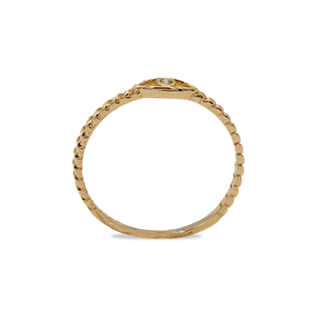 Goldring mit Augen-Motiv