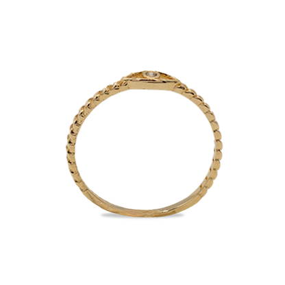 Goldring mit Augen-Motiv